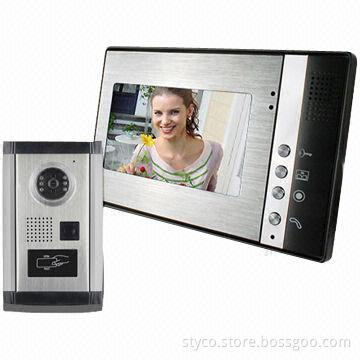 7-inch LCD Video Intercom System, Video Door Phone with Card Reading Function